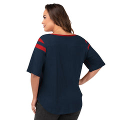 New England Patriots G-III 4Her by Carl Banks Women's Plus Size Linebacker T-Shirt - Navy T-shirts