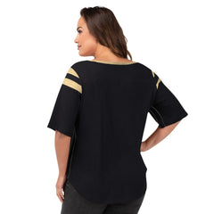 New Orleans Saints G-III 4Her by Carl Banks Women's Plus Size Linebacker T-Shirt - Black T-shirts