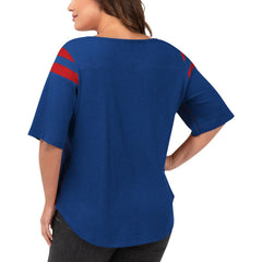 New York Giants G-III 4Her by Carl Banks Women's Plus Size Linebacker T-Shirt - Royal T-shirts