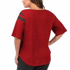 Tampa Bay Buccaneers G-III 4Her by Carl Banks Women's Plus Size Linebacker T-Shirt - Red T-shirts