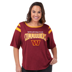 Washington Commanders G-III 4Her by Carl Banks Women's Plus Size Linebacker T-Shirt - Burgundy T-shirts