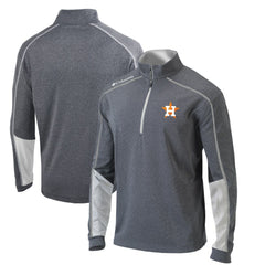 Houston Astros Columbia Omni-Wick Shotgun 2.0 Quarter-Zip Pullover Top - Charcoal/White Pullover