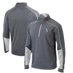 Seattle Mariners Columbia Omni-Wick Shotgun 2.0 Quarter-Zip Pullover Top - Charcoal/White Pullover