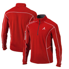 Atlanta Braves Columbia Omni-Wick Shotgun Quarter-Zip Pullover Top - Red Pullover