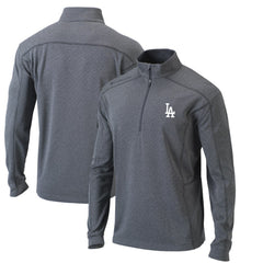 Los Angeles Dodgers Columbia Omni-Wick Shotgun Quarter-Zip Pullover Top - Heather Gray Pullover