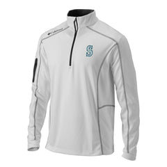Seattle Mariners Columbia Omni-Wick Shotgun Quarter-Zip Pullover Top - White Pullover