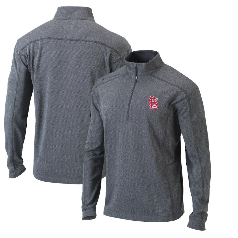 St. Louis Cardinals Columbia Omni-Wick Shotgun Quarter-Zip Pullover Top - Heather Gray Pullover