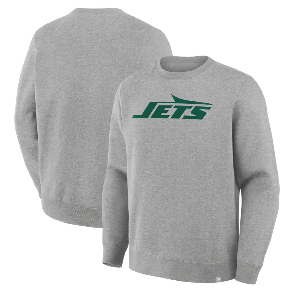 New York Jets Primary Logo Legacy Sweatshirt - Heather Gray Sweatshirts