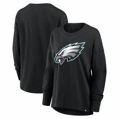 Philadelphia Eagles Women's Essential Long Sleeve T-Shirt - Black T-shirts