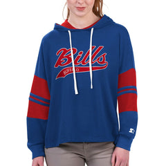 Buffalo Bills Starter Women's Bump And Run Long Sleeve Hoodie T-Shirt - Royal Hoodies