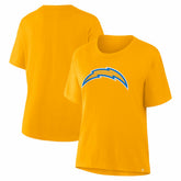 Los Angeles Chargers Women's Essential Legacy T-Shirt - Gold T-shirts