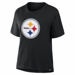 Pittsburgh Steelers Women's Essential Legacy T-Shirt - Black T-shirts