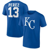 Salvador Perez Kansas City Royals Player Icon Name & Number T-Shirt - Royal T-shirts