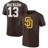 Manny Machado San Diego Padres Player Icon Name & Number T-Shirt - Brown T-shirts