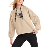 Tennessee Titans DKNY Sport Women's Debbie Dolman Raglan Pullover Hoodie - Cream Hoodies