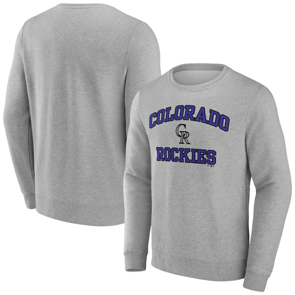 Colorado Rockies Heart & Soul Pullover Sweatshirt - Heather Gray Pullover