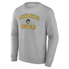 Milwaukee Brewers Heart & Soul Pullover Sweatshirt - Heather Gray Pullover