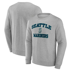 Seattle Mariners Heart & Soul Pullover Sweatshirt - Heather Gray Pullover