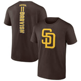Yu Darvish San Diego Padres Playmaker Name & Number T-Shirt - Brown T-shirts