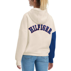 Buffalo Bills Tommy Hilfiger Women's Harriet Pullover Hoodie - Cream/Royal Hoodies
