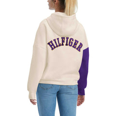Minnesota Vikings Tommy Hilfiger Women's Harriet Pullover Hoodie - Cream/Purple Hoodies