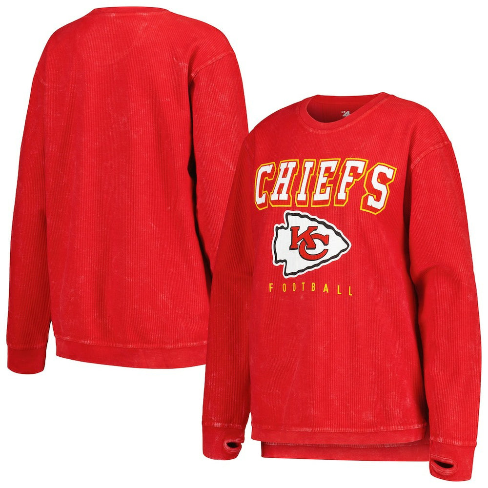 Kansas City Chiefs G-III 4Her by Carl Banks Women's Comfy Cord Pullover Sweatshirt - Red Pullover