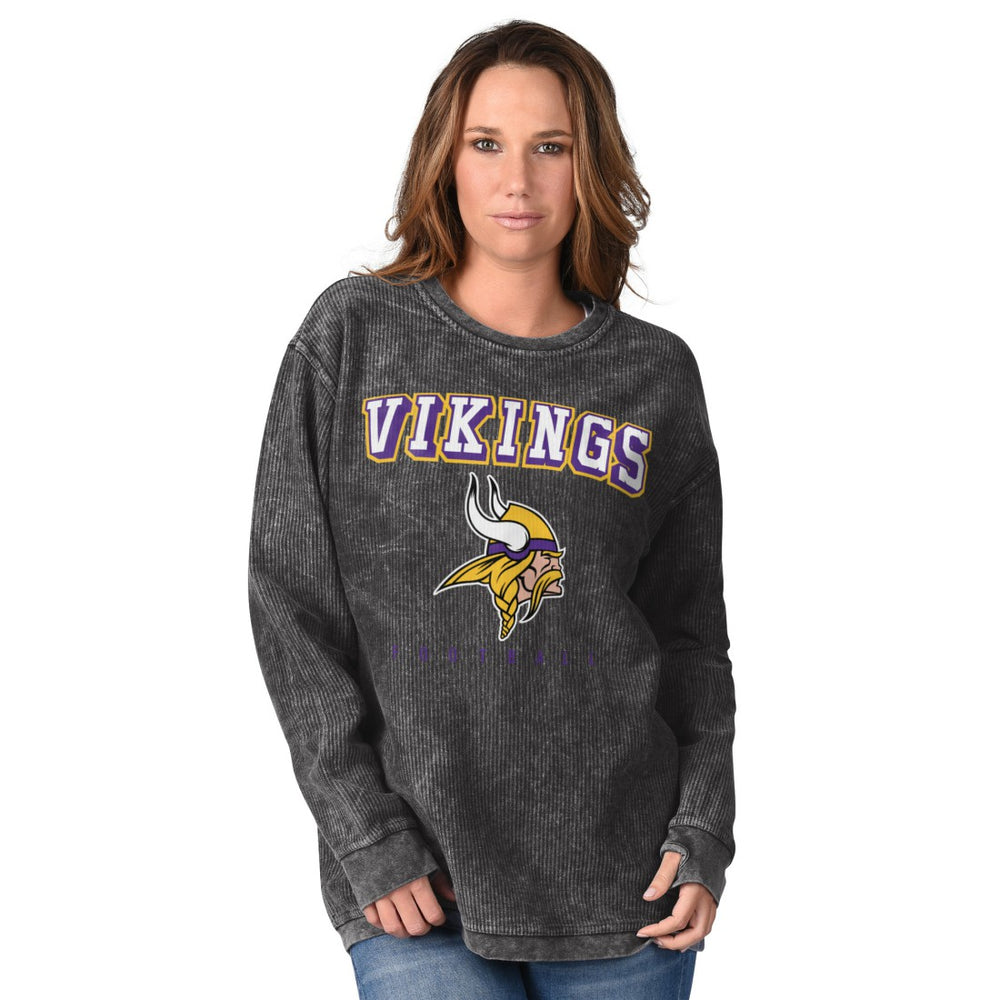 Minnesota Vikings G-III 4Her by Carl Banks Women's Comfy Cord Sweatshirt - Gray Sweatshirts