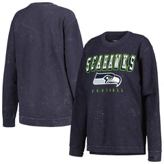 Seattle Seahawks G-III 4Her by Carl Banks Women's Comfy Cord Pullover Sweatshirt - College Navy Pullover