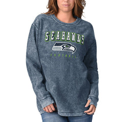 Seattle Seahawks G-III 4Her by Carl Banks Women's Comfy Cord Pullover Sweatshirt - College Navy Pullover