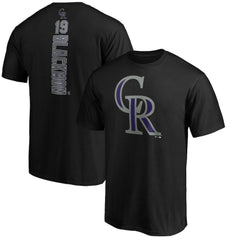 Charlie Blackmon Colorado Rockies Playmaker Name & Number T-Shirt - Black T-shirts