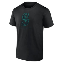 J.P. Crawford Seattle Mariners Double Play Name & Number T-Shirt - Black T-shirts