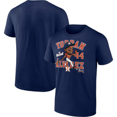 Yordan Alvarez Houston Astros Caricature T-Shirt - Navy T-shirts