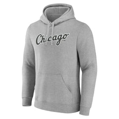 Chicago White Sox Official Wordmark Pullover Hoodie - Heather Gray Hoodies