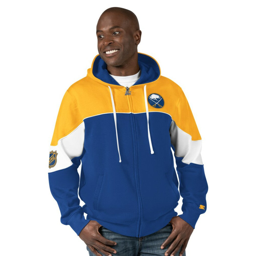 Buffalo Sabres Starter Power Forward Full-Zip Hoodie - Royal/Gold | US 200115877