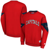 Washington Capitals Starter Faceoff Pullover Sweatshirt - Red | US 200115891