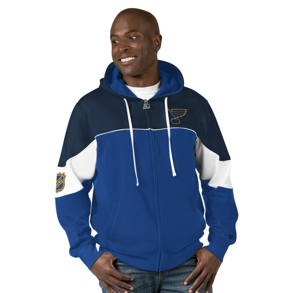 St. Louis Blues Starter Power Forward Full-Zip Hoodie - Blue/Navy | US 200115907