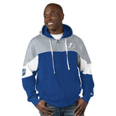 Tampa Bay Lightning Starter Power Forward Full-Zip Hoodie - Blue/Gray | US 200115914