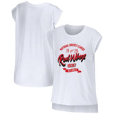 Detroit Red Wings WEAR by Erin Andrews Women's Domestic Tank Top - White | US 200116092