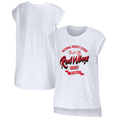 Detroit Red Wings WEAR by Erin Andrews Women's Domestic Tank Top - White | US 200116092