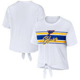 St. Louis Blues WEAR by Erin Andrews Women's Front Knot T-Shirt - White | US 200116104