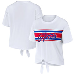 Washington Capitals WEAR by Erin Andrews Women's Front Knot T-Shirt - White | US 200116110