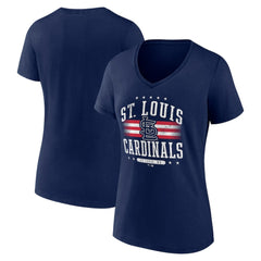 St. Louis Cardinals Women's Americana Team V-Neck T-Shirt - Navy T-shirts