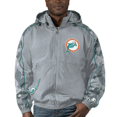 Miami Dolphins Starter Thursday Night Gridiron Throwback Full-Zip Jacket - Gray Jackets