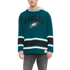 Philadelphia Eagles Tommy Hilfiger Ivan Fashion Pullover Hoodie - Midnight Green Hoodies