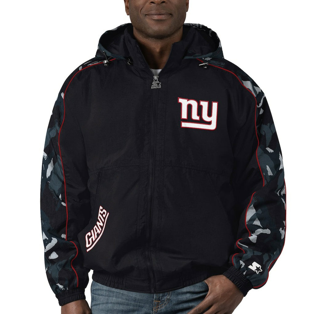 New York Giants Starter Thursday Night Gridiron Full-Zip Hoodie - Black Hoodies