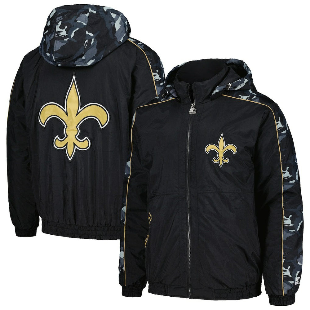 New Orleans Saints Starter Thursday Night Gridiron Full-Zip Hoodie - Black Hoodies