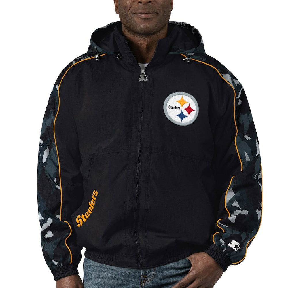 Pittsburgh Steelers Starter Thursday Night Gridiron Full-Zip Hoodie - Black Hoodies
