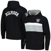 Las Vegas Raiders Tommy Hilfiger Morgan Long Sleeve Hoodie T-Shirt - Black Hoodies