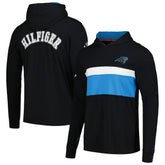 Carolina Panthers Tommy Hilfiger Morgan Long Sleeve Hoodie T-Shirt - Black Hoodies