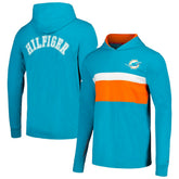 Miami Dolphins Tommy Hilfiger Morgan Long Sleeve Hoodie T-Shirt - Aqua Hoodies